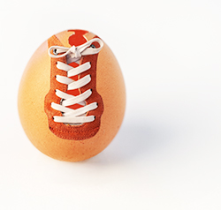 chaussure dans un oeuf